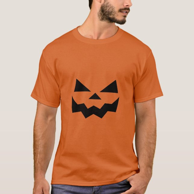 Camiseta Halloween cara de calabaza de calabaza de Jack-o-l (Anverso)