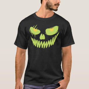 Camiseta Halloween Cara Espeluznante y Tenebrosa para Hombr