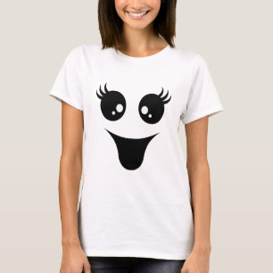 Camiseta Halloween - cara linda del fantasma