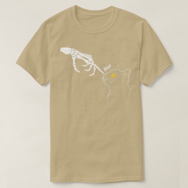 Camiseta Halloween Cat Black Lover Skeleton Hand Boop diver (Diseño del anverso)