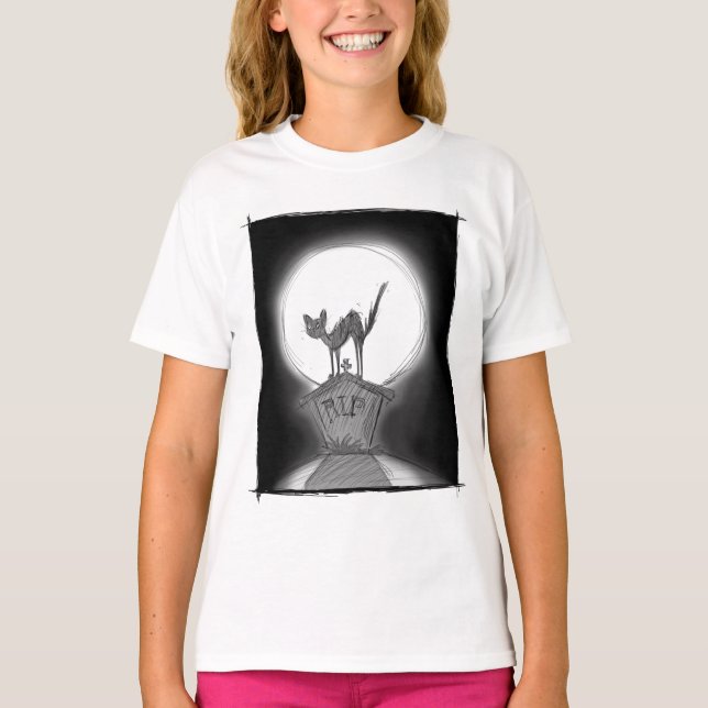 Camiseta Halloween Cat Childrens Tee (Anverso)
