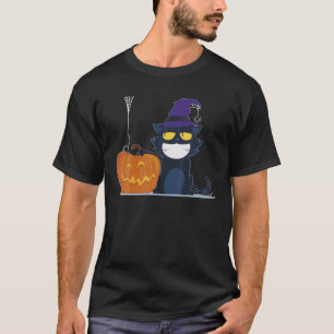 Camiseta Halloween Cat Funny Witch T S Pumpkin Regalos