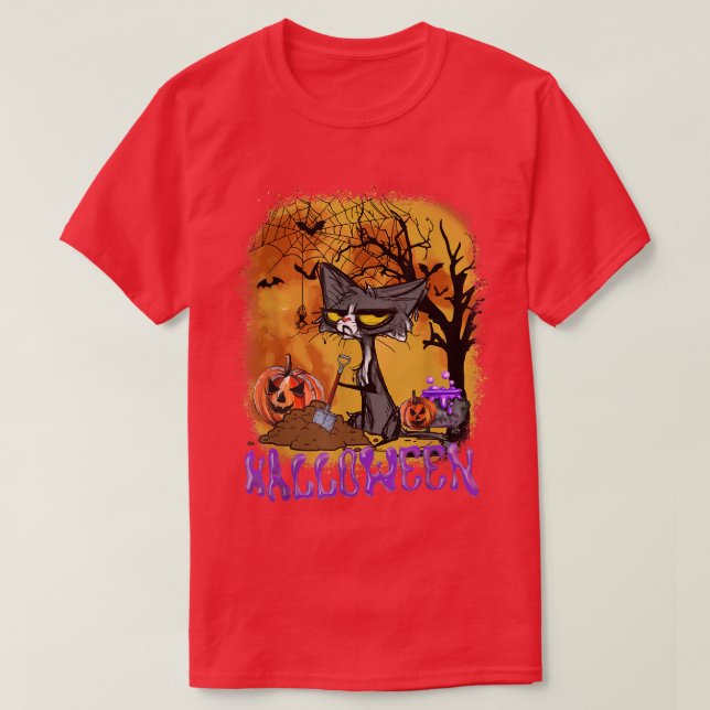 Camiseta Halloween Cat Halloween Costume  (Diseño del anverso)
