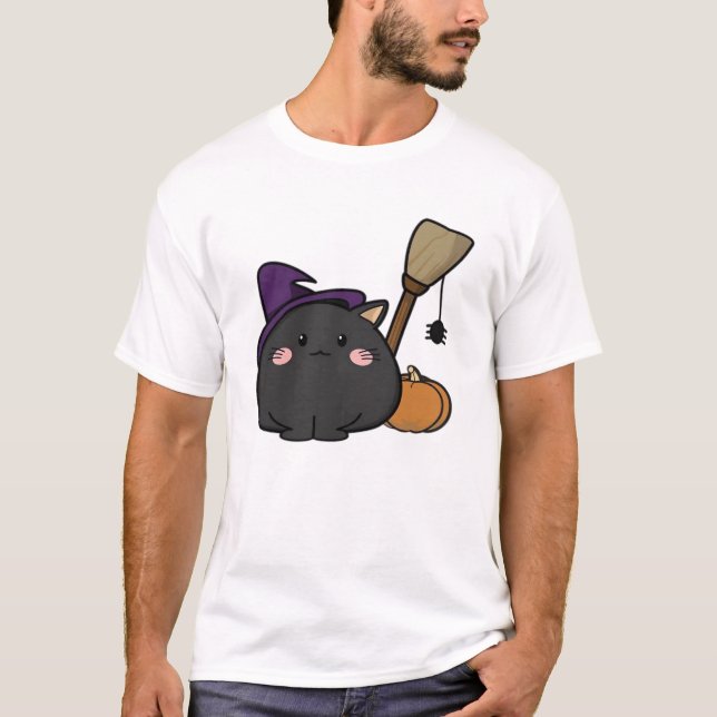 Camiseta Halloween Cat Oversized T-Shirt (Anverso)