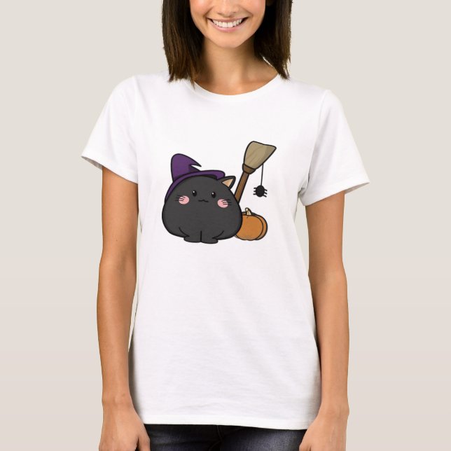 Camiseta Halloween Cat Oversized T-Shirt (Anverso)