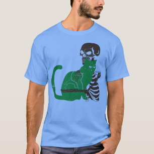 Camiseta Halloween Cat Skeleton Halloween Kitten Lover Skel