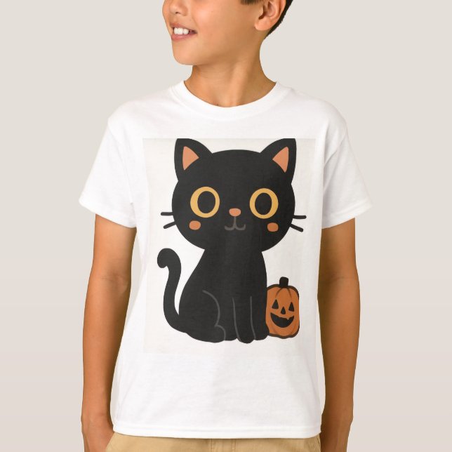 Camiseta Halloween cat t-shirt (Anverso)
