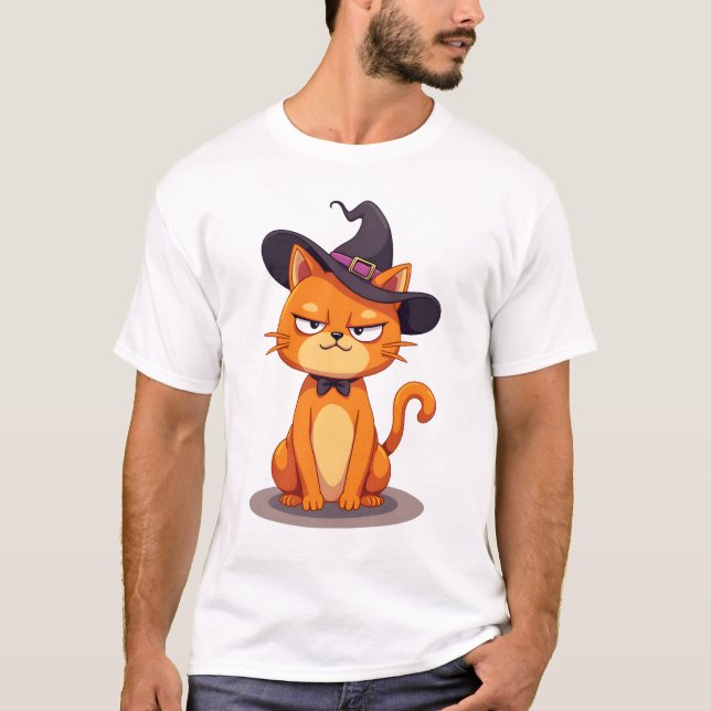 Camiseta Halloween Cat T-Shirt Kitten Jack O Lantern Kitty  (Anverso)