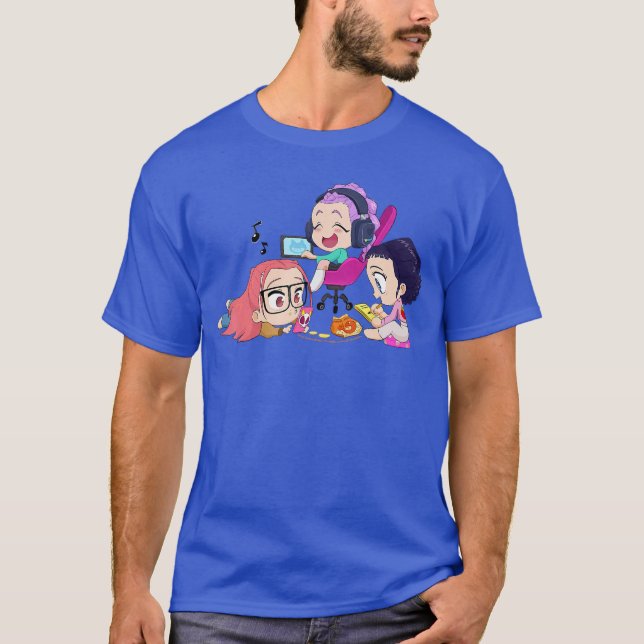 Camiseta Halloween Chibi Huntri Chillin at Home friends (Anverso)