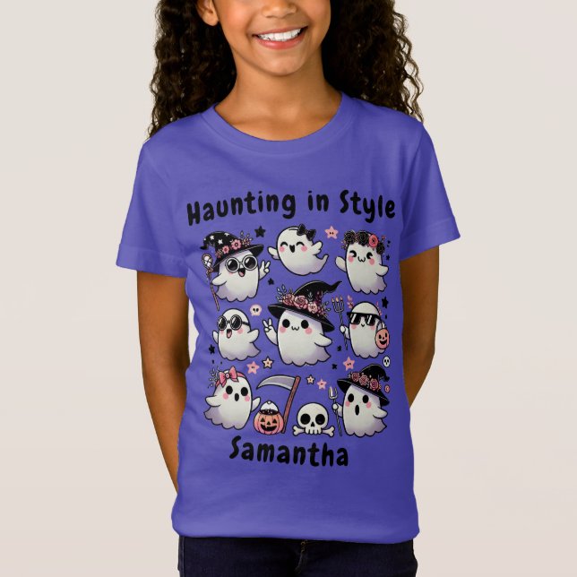 Camiseta Halloween, Chicas de fantasmas de estilo (Anverso)