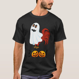Camiseta Halloween Chicken Boo Ghost Pumpkin Rooster