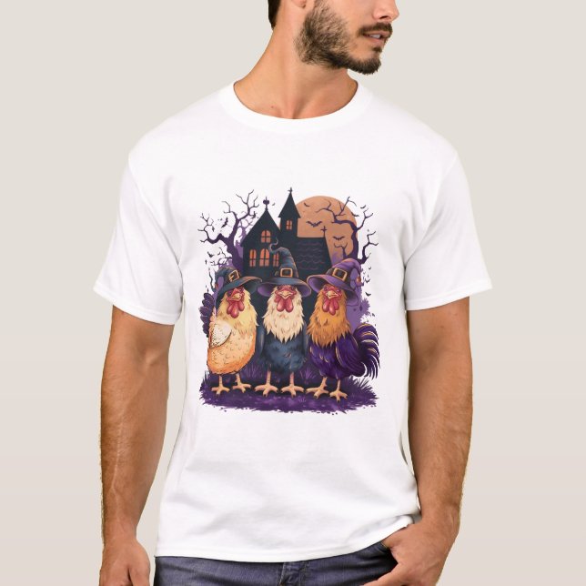 Camiseta Halloween Chicken Spoonky Otoño (Anverso)