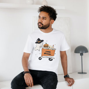 CAMISETA HALLOWEEN CODE NARANJA GHOST PUSHING CART DE COMPR