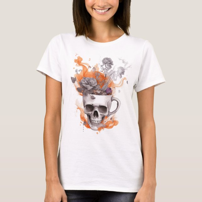 Camiseta Halloween con calavera (Anverso)