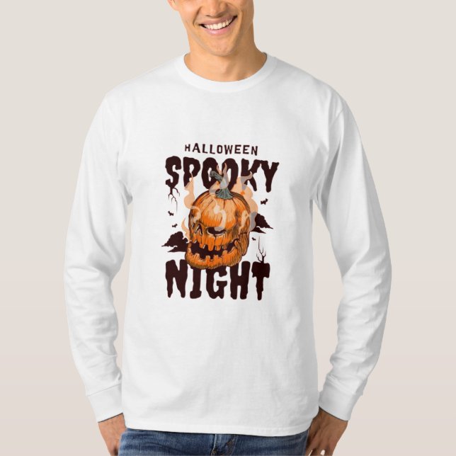 Camiseta Halloween con calavera de calabaza (Anverso)