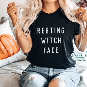 Camiseta Halloween con cara de bruja