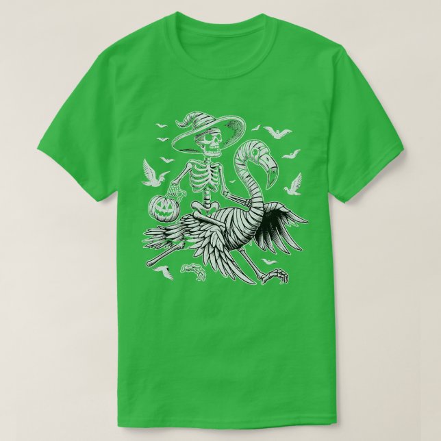 Camiseta Halloween con el esqueleto de Flamingo (Diseño del anverso)