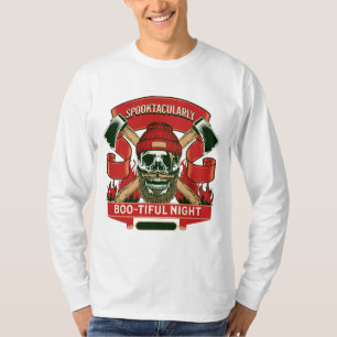 Camiseta Halloween con espantosos cráneos
