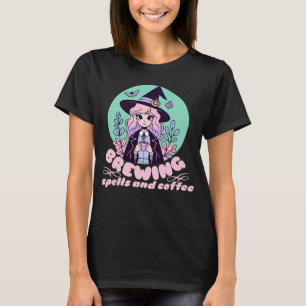 Camiseta Halloween con estampados de pastel y café