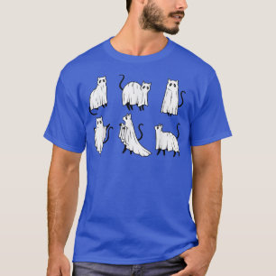 Camiseta Halloween con gatos fantasma, amante de los gatos,