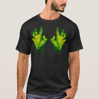 Camiseta Halloween con las manos zombi y el crepúsculo mons