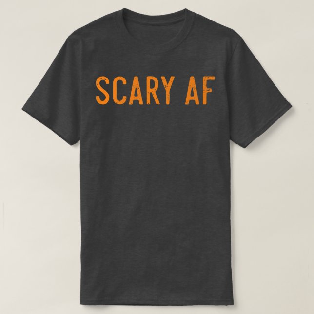 Camiseta Halloween con miedo, Naranja de calabaza angustiad (Diseño del anverso)