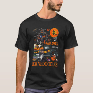Camiseta Halloween Con Mis Bernedoodles Camioneta Pickup Es