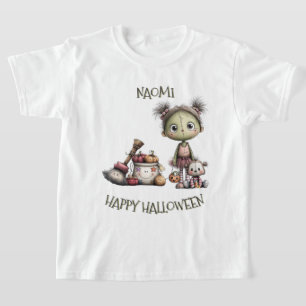 Camiseta *Halloween con niños Chicas Frankenstein peronaliz