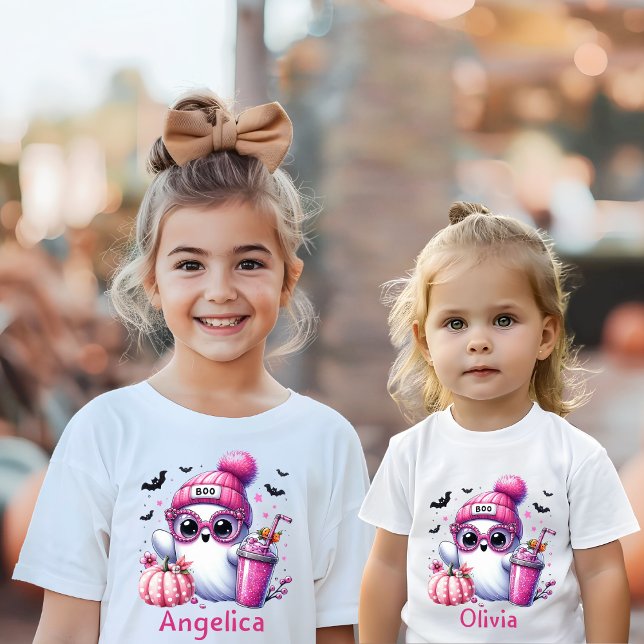 Camiseta Halloween con nombre personalizado de fantasma ros (Subido por el creador)