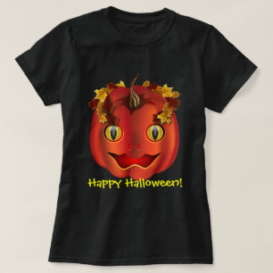 Camiseta Halloween con ojos de serpiente Jack-O-Lantern
