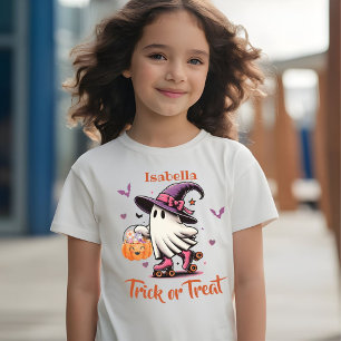 Camiseta Halloween con patinaje sobre patinaje sobre patina