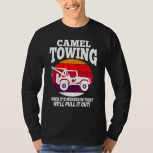 Camiseta Halloween con remolque de camello retro