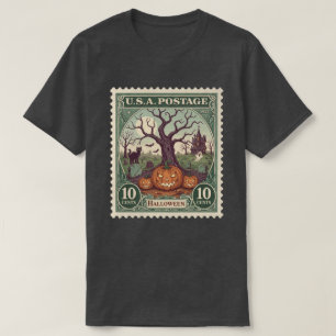 Camiseta Halloween con sello vintage