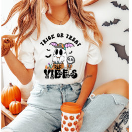 Camiseta Halloween con vándalos retro fantasma y trucos