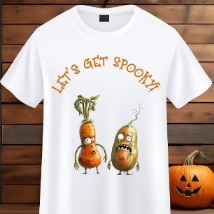 Camiseta Halloween con verduras zombis divertidas