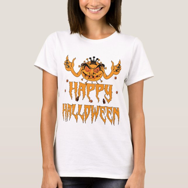 Camiseta Halloween con virus de Corona  (Anverso)