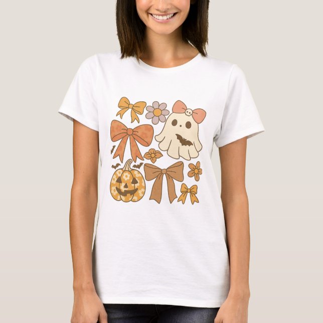 Camiseta Halloween coquette ghost png • halloween 2025 png  (Anverso)