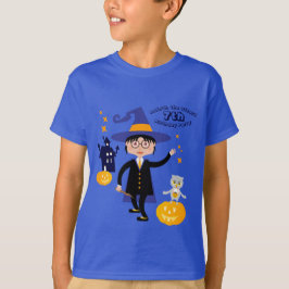 Camiseta Halloween Costume Boy Wizard Fiesta de cumpleaños