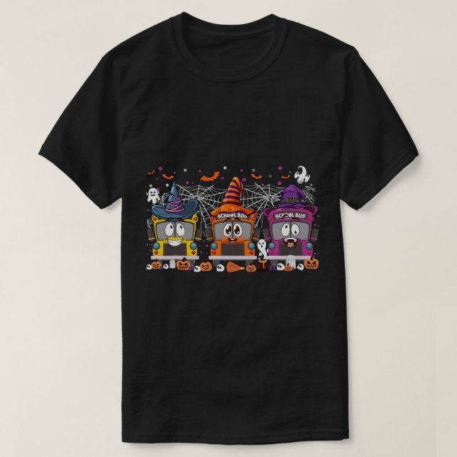 Camiseta Halloween Costume Conductor de Autobús Escolar Fel (Diseño del anverso)