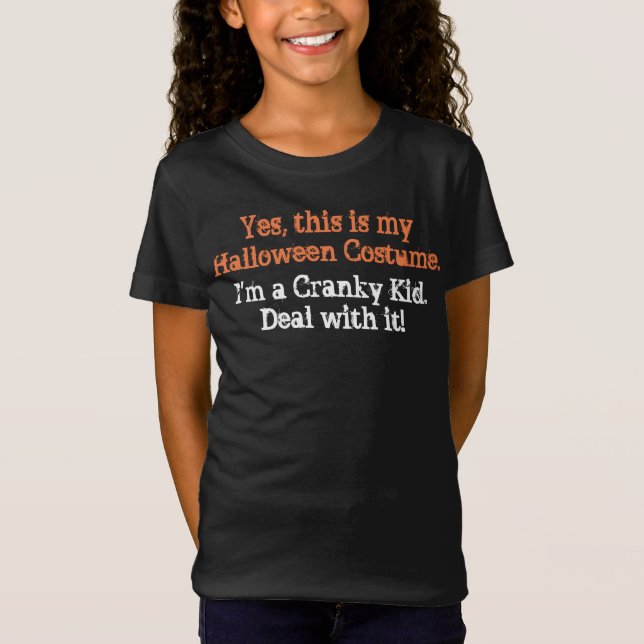 Camiseta Halloween Costume Cranky Kid Diversión divertida (Anverso)