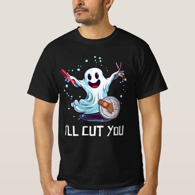 Camiseta Halloween Costume Hairdresser Ghost Hairstylist I (Anverso)