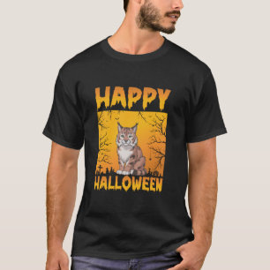 Camiseta Halloween Costume Hombres Mujeres Niños Bobcat Gra