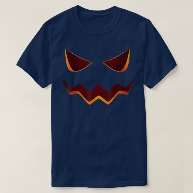 Camiseta Halloween Costume Jack O' Lantern Pumpkin Face Wom (Diseño del anverso)