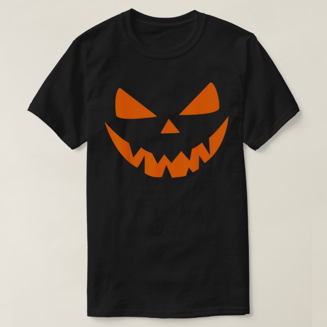 Camiseta Halloween Costume Jack O' Lantern Pumpkin Face Wom (Diseño del anverso)
