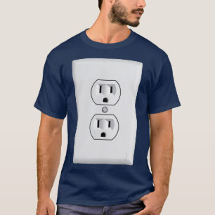 Camiseta Halloween Costume Power Socket electricista divert