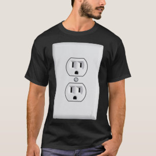 Camiseta Halloween Costume Power Socket electricista gracio