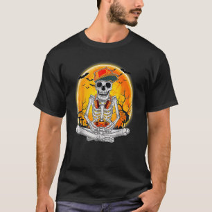 Camiseta Halloween Costumes Skeleton Gamer Video Game