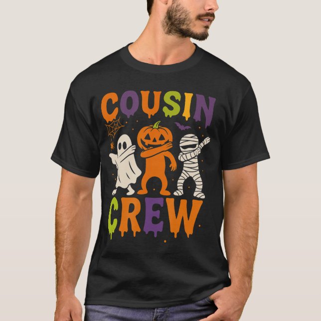 Camiseta Halloween Cousin Crew 2025 Matching Cousins Spooky (Anverso)