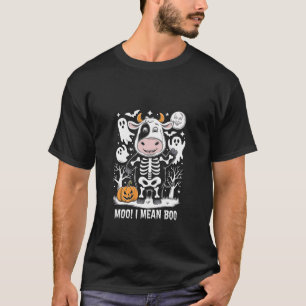 Camiseta Halloween Cow Skeleton Costume Boo Moo me refiero 