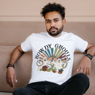 CAMISETA HALLOWEEN COWBOY GHOSTS WESTERN HOWDY GHOULS